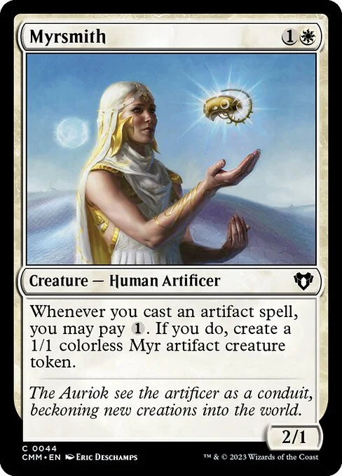 Myrsmith, carta Magic di tipo Creature — Human Artificer illustrata da Eric Deschamps