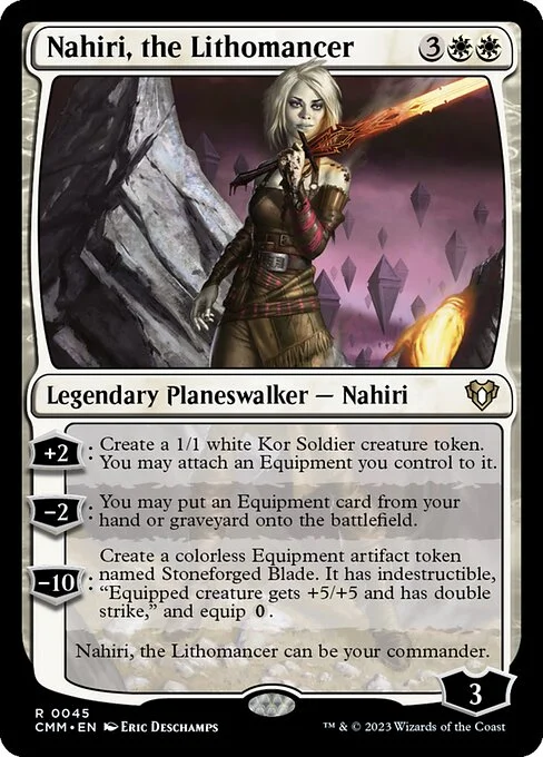 Nahiri, the Lithomancer, carta Magic di tipo Legendary Planeswalker — Nahiri illustrata da Eric Deschamps