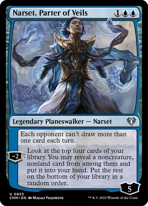 Narset, Parter of Veils, carta Magic di tipo Legendary Planeswalker — Narset illustrata da Magali Villeneuve