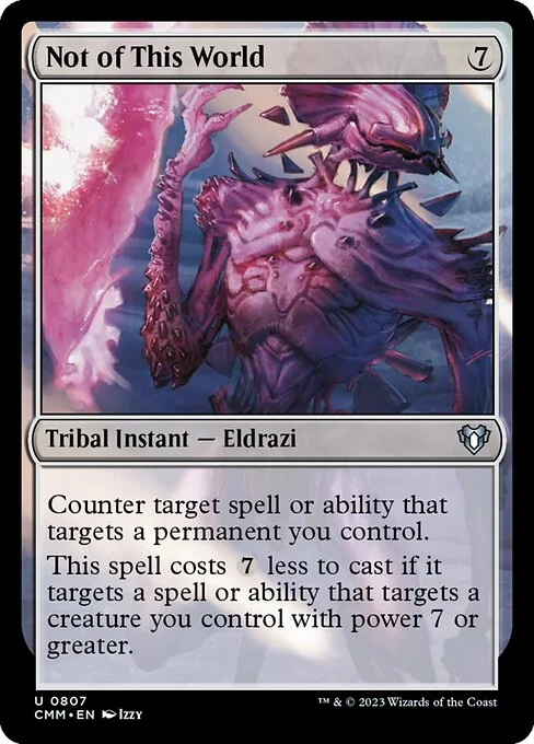 Not of This World, carta Magic di tipo Kindred Instant — Eldrazi illustrata da Izzy