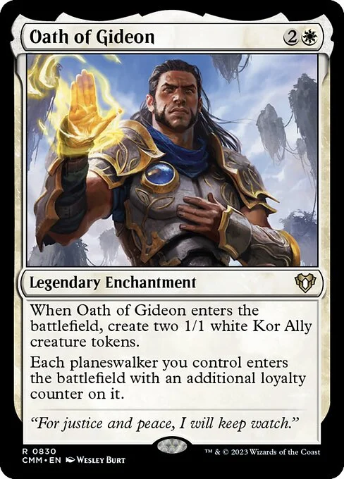 Oath of Gideon, carta Magic di tipo Legendary Enchantment illustrata da Wesley Burt