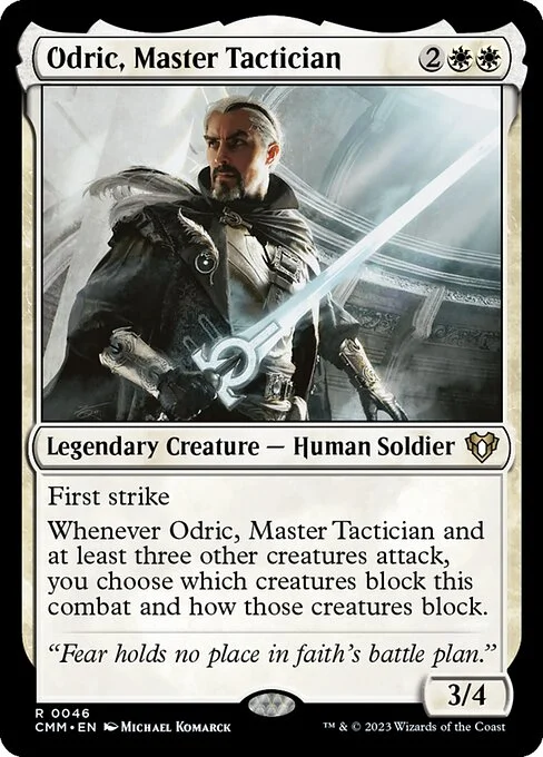 Odric, Master Tactician, carta Magic di tipo Legendary Creature — Human Soldier illustrata da Michael Komarck