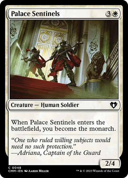 Palace Sentinels, carta Magic di tipo Creature — Human Soldier illustrata da Aaron Miller