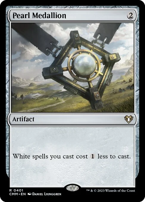 Pearl Medallion, carta Magic di tipo Artifact illustrata da Daniel Ljunggren