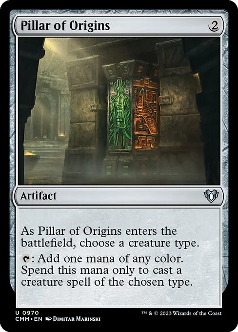 Pillar of Origins, carta Magic di tipo Artifact illustrata da Dimitar Marinski
