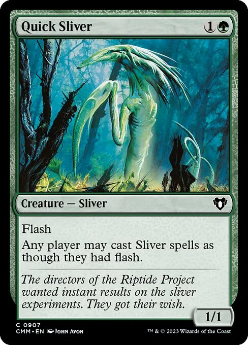 Quick Sliver, carta Magic di tipo Creature — Sliver illustrata da John Avon