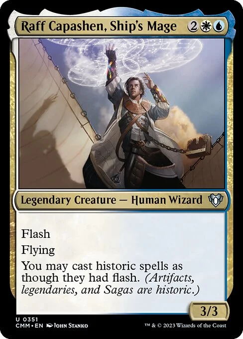 Raff Capashen, Ship's Mage, carta Magic di tipo Legendary Creature — Human Wizard illustrata da John Stanko