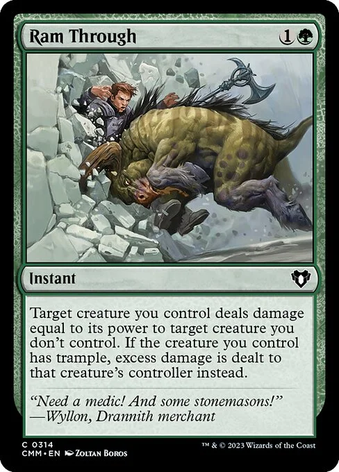 Ram Through, carta Magic di tipo Instant illustrata da Zoltan Boros