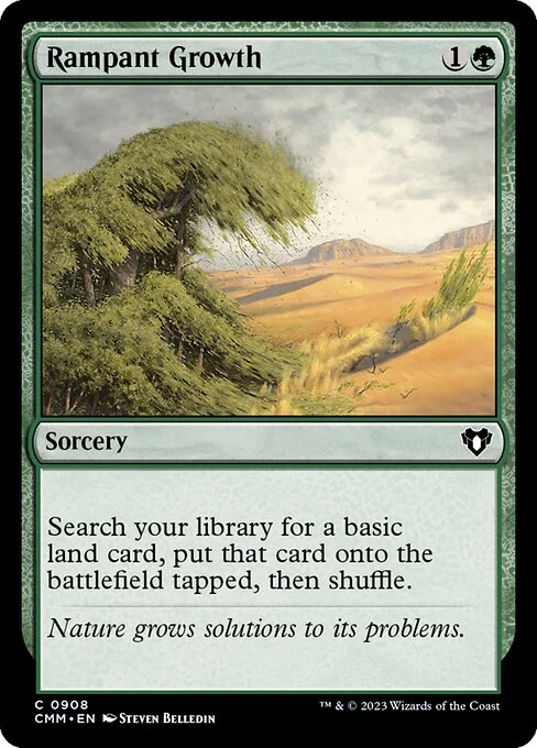 Rampant Growth, carta Magic di tipo Sorcery illustrata da Steven Belledin