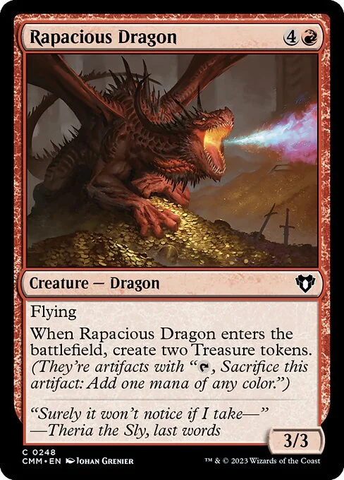 Rapacious Dragon, carta Magic di tipo Creature — Dragon illustrata da Johan Grenier