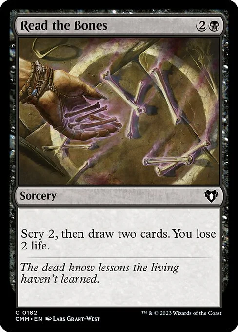 Read the Bones, carta Magic di tipo Sorcery illustrata da Lars Grant-West