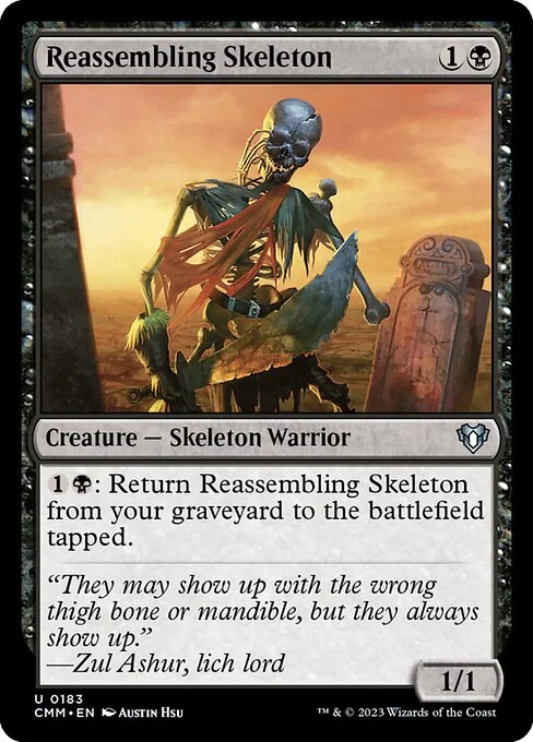 Reassembling Skeleton, carta Magic di tipo Creature — Skeleton Warrior illustrata da Austin Hsu
