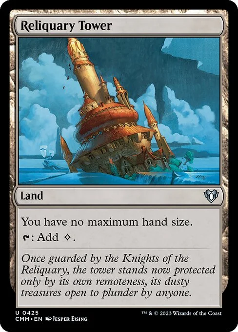 Reliquary Tower, carta Magic di tipo Land illustrata da Jesper Ejsing