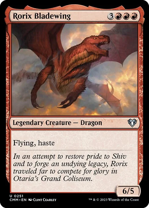 Rorix Bladewing, carta Magic di tipo Legendary Creature — Dragon illustrata da Clint Cearley