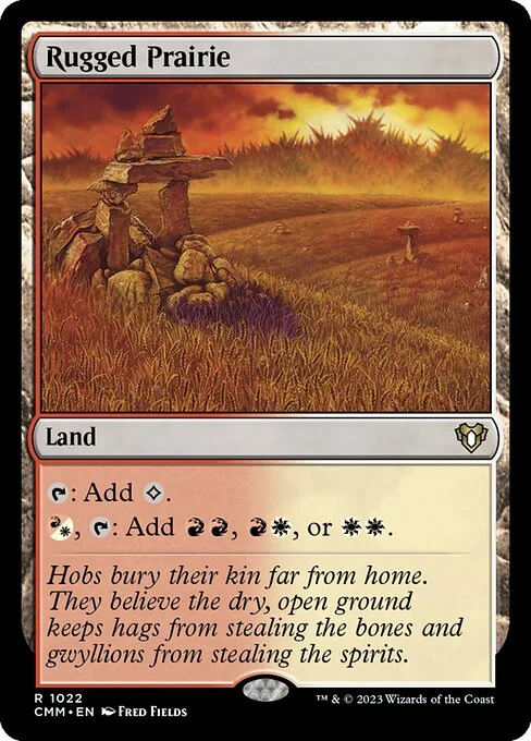 Rugged Prairie, carta Magic di tipo Land illustrata da Fred Fields