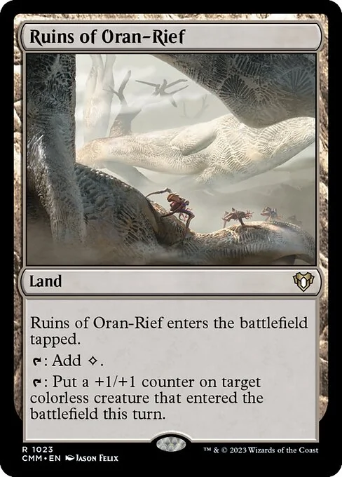 Ruins of Oran-Rief, carta Magic di tipo Land illustrata da Jason Felix