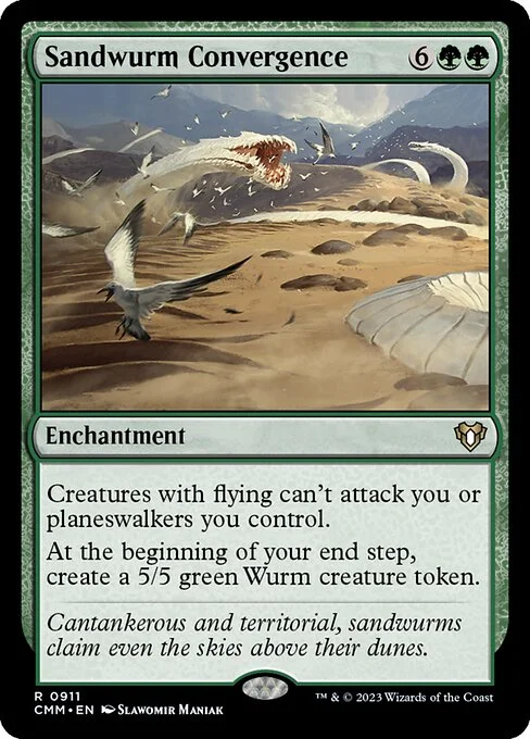 Sandwurm Convergence, carta Magic di tipo Enchantment illustrata da Slawomir Maniak