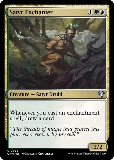 Satyr Enchanter, carta Magic di tipo Creature — Satyr Druid illustrata da Sidharth Chaturvedi