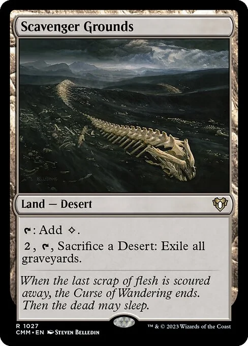 Scavenger Grounds, carta Magic di tipo Land — Desert illustrata da Steven Belledin