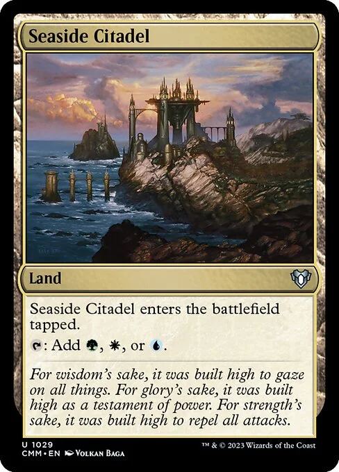 Seaside Citadel, carta Magic di tipo Land illustrata da Volkan Baǵa