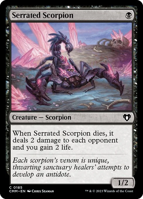 Serrated Scorpion, carta Magic di tipo Creature — Scorpion illustrata da Chris Seaman
