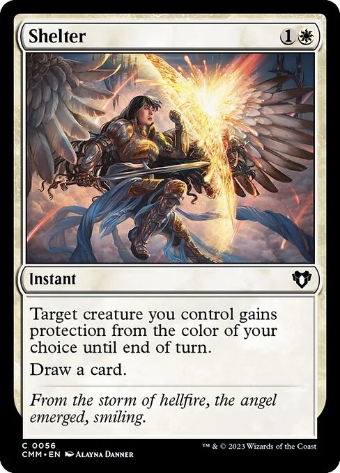 Shelter, carta Magic di tipo Instant illustrata da Alayna Danner
