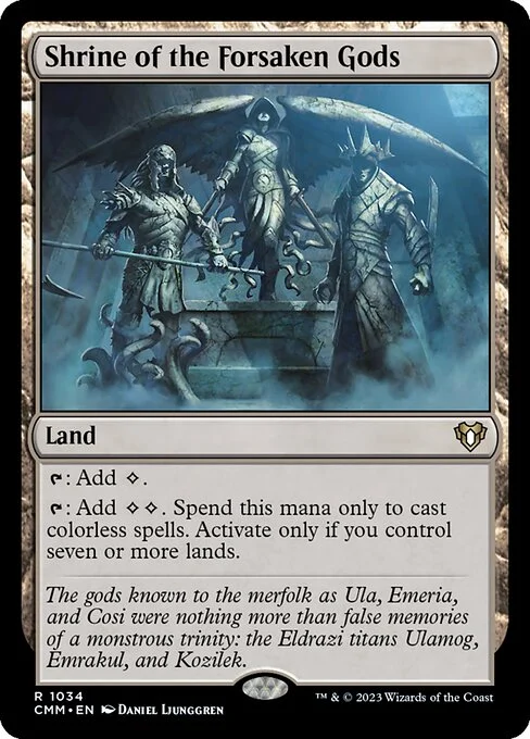 Shrine of the Forsaken Gods, carta Magic di tipo Land illustrata da Daniel Ljunggren