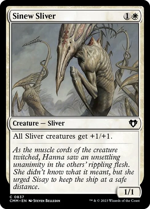 Sinew Sliver, carta Magic di tipo Creature — Sliver illustrata da Steven Belledin