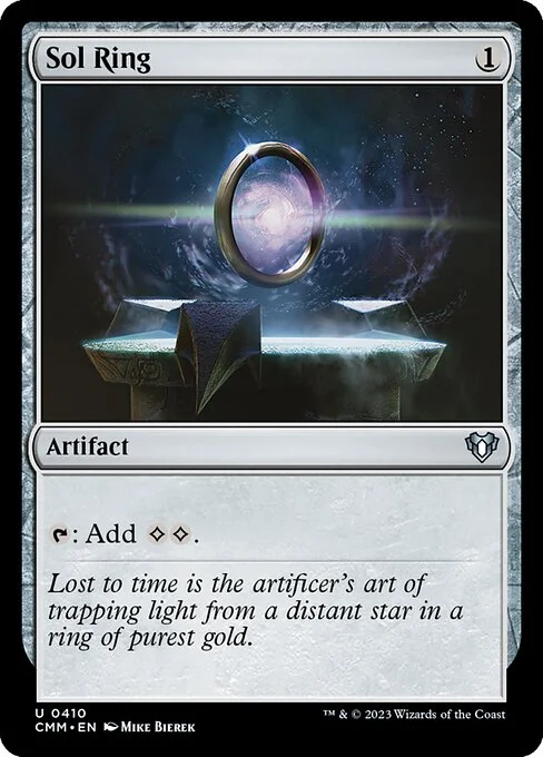 Sol Ring, carta Magic di tipo Artifact illustrata da Mike Bierek