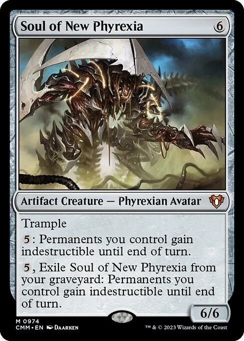 Soul of New Phyrexia, carta Magic di tipo Artifact Creature — Phyrexian Avatar illustrata da Daarken