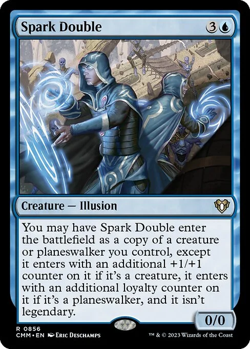 Spark Double, carta Magic di tipo Creature — Illusion illustrata da Eric Deschamps