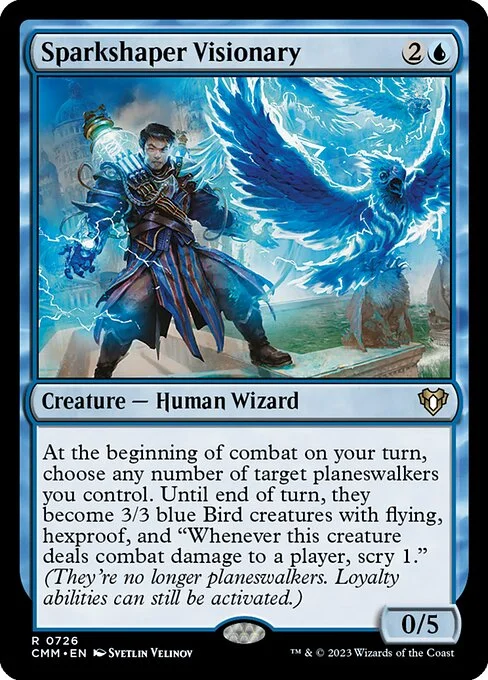 Sparkshaper Visionary, carta Magic di tipo Creature — Human Wizard illustrata da Svetlin Velinov