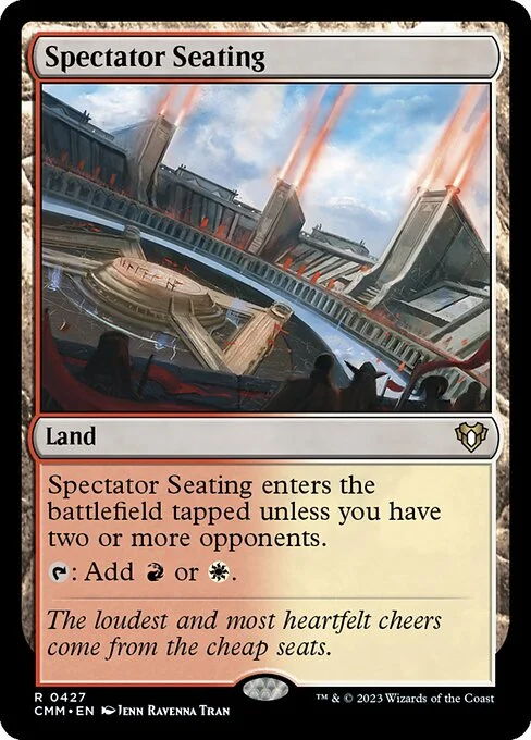 Spectator Seating, carta Magic di tipo Land illustrata da Ravenna Tran