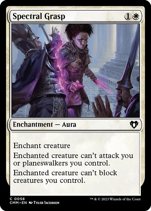 Spectral Grasp, carta Magic di tipo Enchantment — Aura illustrata da Tyler Jacobson