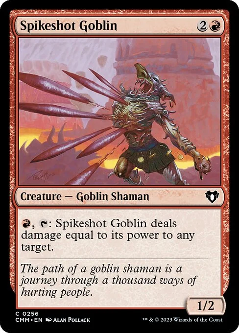 Spikeshot Goblin, carta Magic di tipo Creature — Goblin Shaman illustrata da Alan Pollack