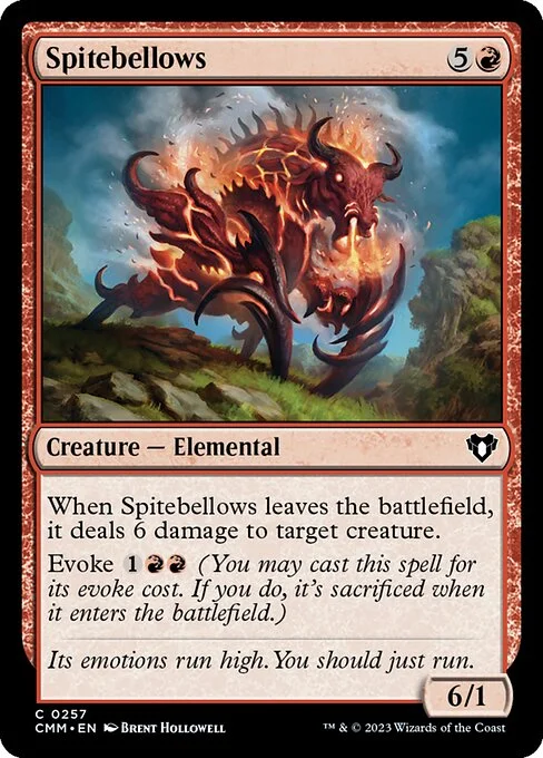 Spitebellows, carta Magic di tipo Creature — Elemental illustrata da Brent Hollowell