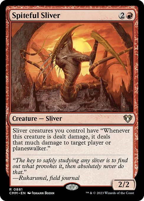 Spiteful Sliver, carta Magic di tipo Creature — Sliver illustrata da Johann Bodin