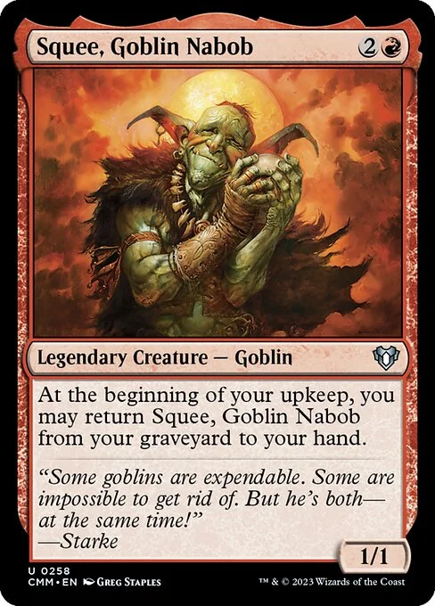 Squee, Goblin Nabob, carta Magic di tipo Legendary Creature — Goblin illustrata da Greg Staples