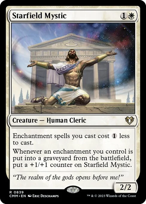 Starfield Mystic, carta Magic di tipo Creature — Human Cleric illustrata da Eric Deschamps