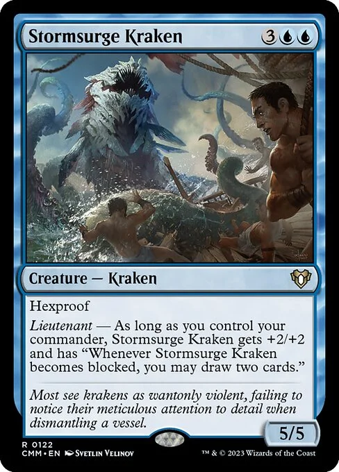 Stormsurge Kraken, carta Magic di tipo Creature — Kraken illustrata da Svetlin Velinov