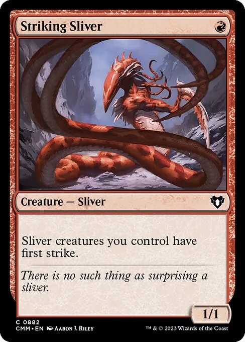 Striking Sliver, carta Magic di tipo Creature — Sliver illustrata da Aaron J. Riley