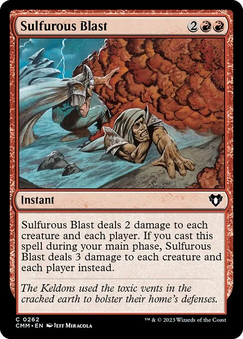 Sulfurous Blast, carta Magic di tipo Instant illustrata da Jeff Miracola