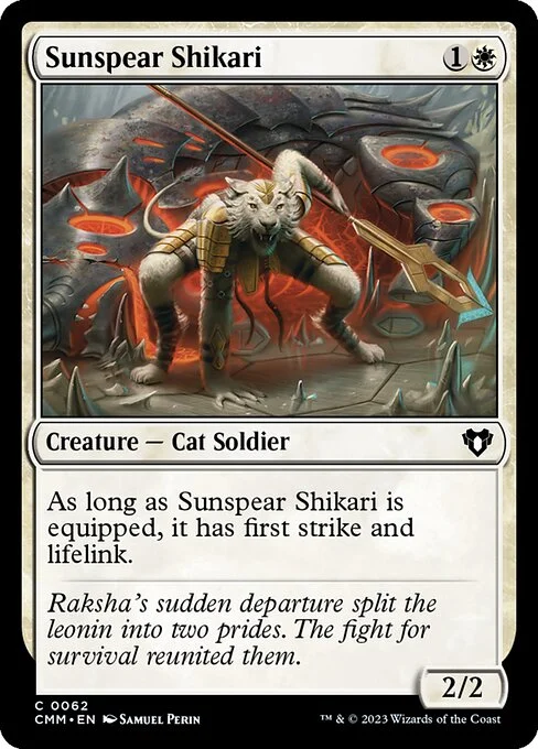 Sunspear Shikari, carta Magic di tipo Creature — Cat Soldier illustrata da Samuel Perin