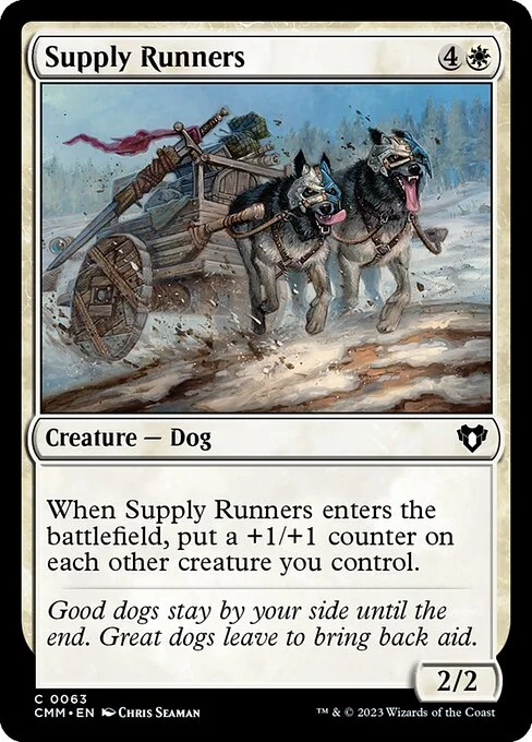 Supply Runners, carta Magic di tipo Creature — Dog illustrata da Chris Seaman