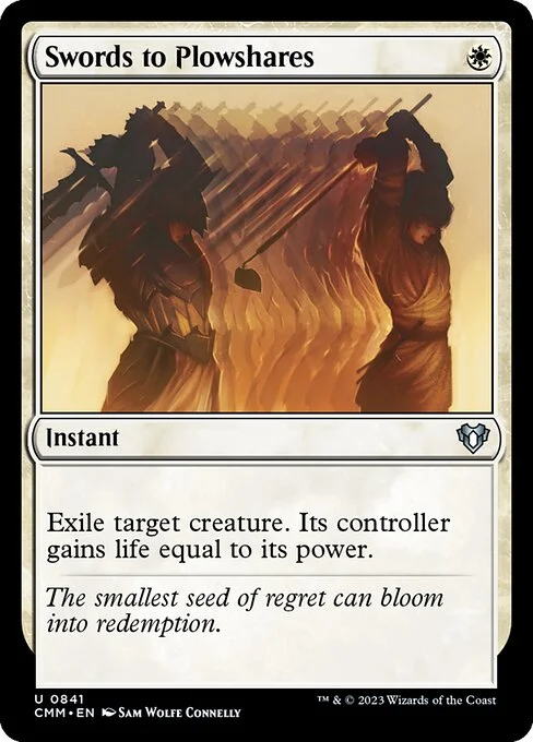 Swords to Plowshares, carta Magic di tipo Instant illustrata da Sam Wolfe Connelly