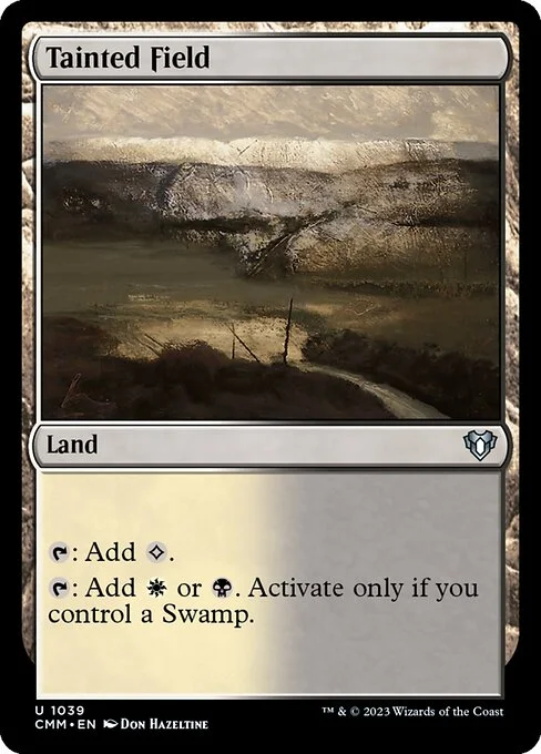 Tainted Field, carta Magic di tipo Land illustrata da Don Hazeltine