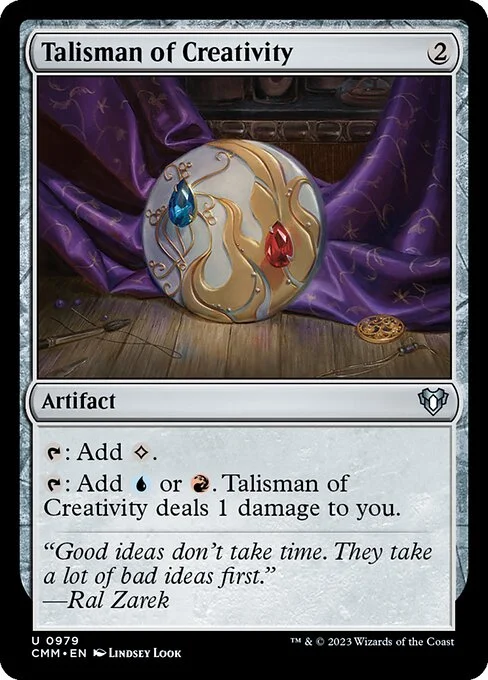 Talisman of Creativity, carta Magic di tipo Artifact illustrata da Lindsey Look