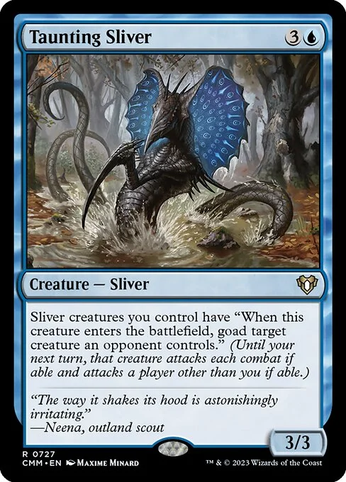 Taunting Sliver, carta Magic di tipo Creature — Sliver illustrata da Maxime Minard
