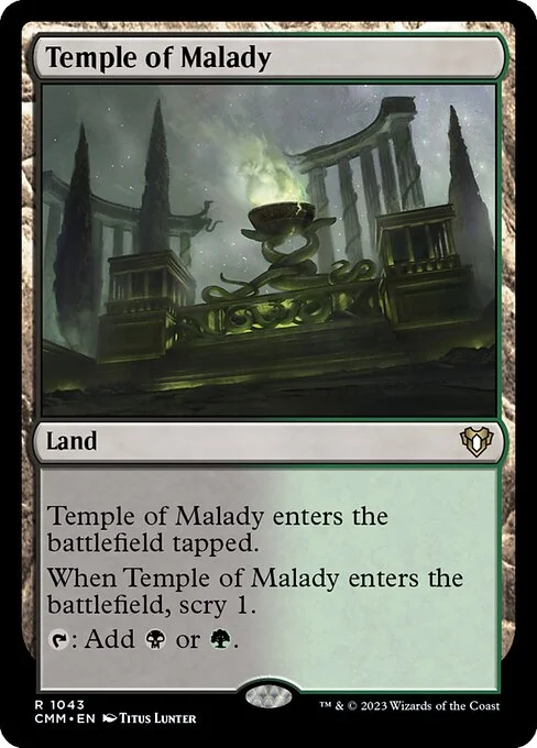 Temple of Malady, carta Magic di tipo Land illustrata da Titus Lunter