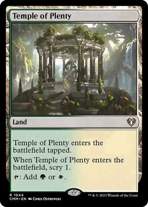 Temple of Plenty, carta Magic di tipo Land illustrata da Chris Ostrowski